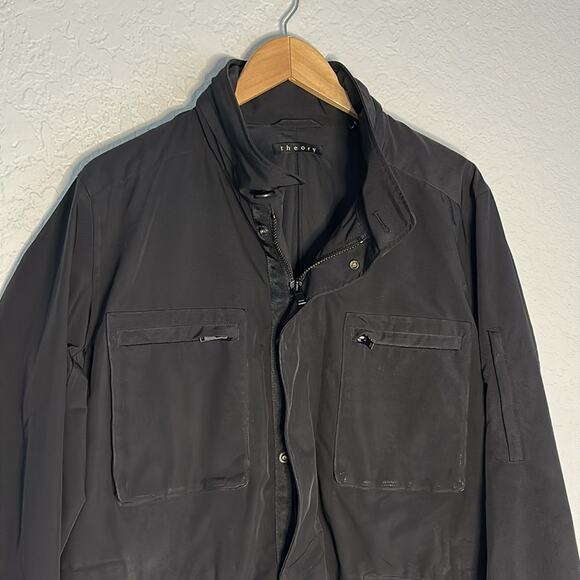 Theory Black Nylon Field Jacket Yost N Fuel Canvas Mens Utility Preppy Outdoor - Picture 5 of 14